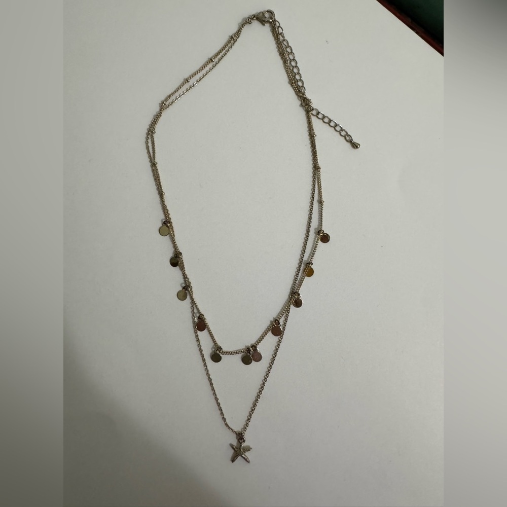 Layered Gold Disc Necklace for Women